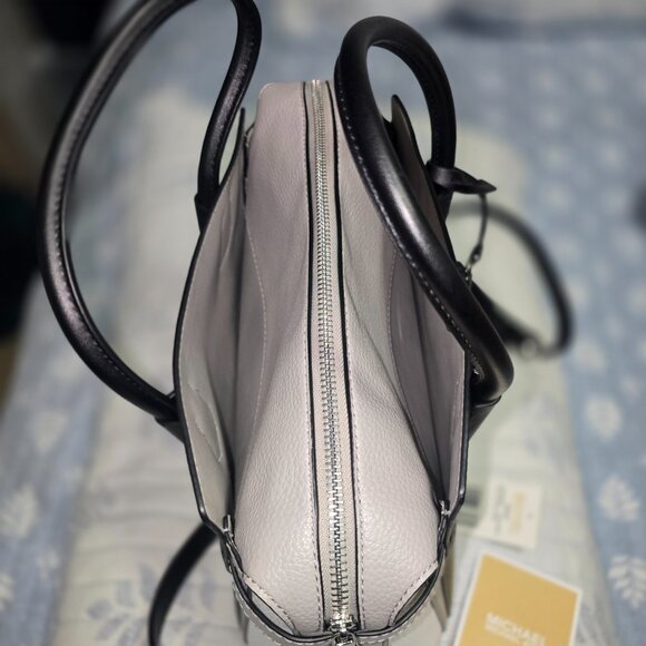 Michael Kors Mercer Medium Color-Block Belted Satchel - Picture 3 of 6